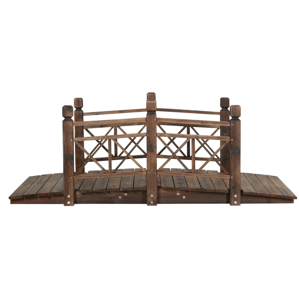 Gardeon Garden Ornaments Wooden Rustic Bridge Decor Outdoor Decoration Yard