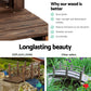 Garden Ornaments Wooden Rustic Bridge Decor Outdoor Decoration Yard