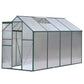 Greenhouse 2.52x1.9x1.83M Aluminium Polycarbonate Green House Garden Shed