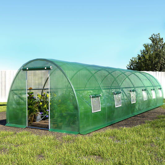 Greenhouse Walk in Green House Tunnel Plant Garden Shed Dome 9x3x2M