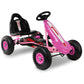 Kids Pedal Go Kart Car Ride On Toys Racing Bike Rubber Tyre Adjustable Seat - Pink