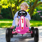 Kids Pedal Go Kart Car Ride On Toys Racing Bike Rubber Tyre Adjustable Seat - Pink