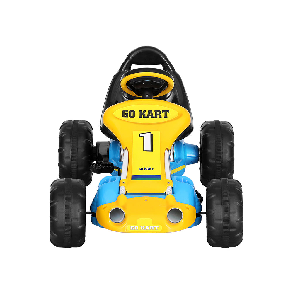 Kids Pedal Go Kart Ride On Toys Racing Car Plastic Tyre - Blue