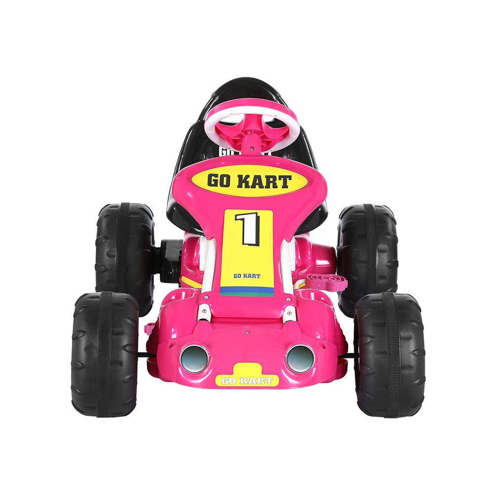 Kids Pedal Go Kart Ride On Toys Racing Car Plastic Tyre - Pink