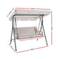 Astride Outdoor Swing Chair Garden Chair Bench Furniture Canopy 3 Seater - Beige