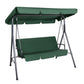 Astride Outdoor Swing Chair Garden Chair Bench Furniture Canopy 3 Seater - Green