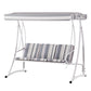 Astride Swing Chair Outdoor Furniture Garden Canopy Bench Seat - White & Green