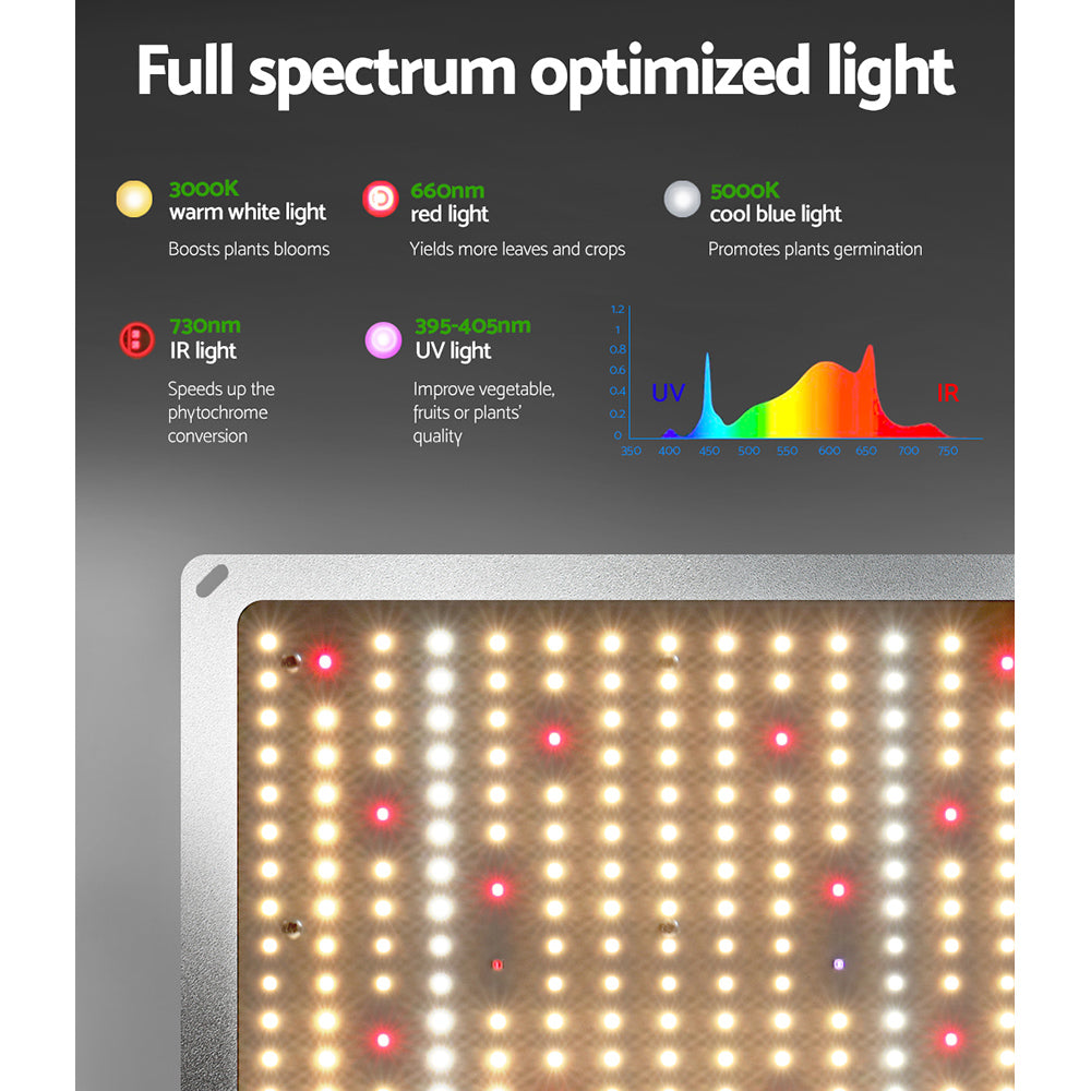 Grow Tent Light Kit 100x100x200CM 2200W LED Full Spectrum
