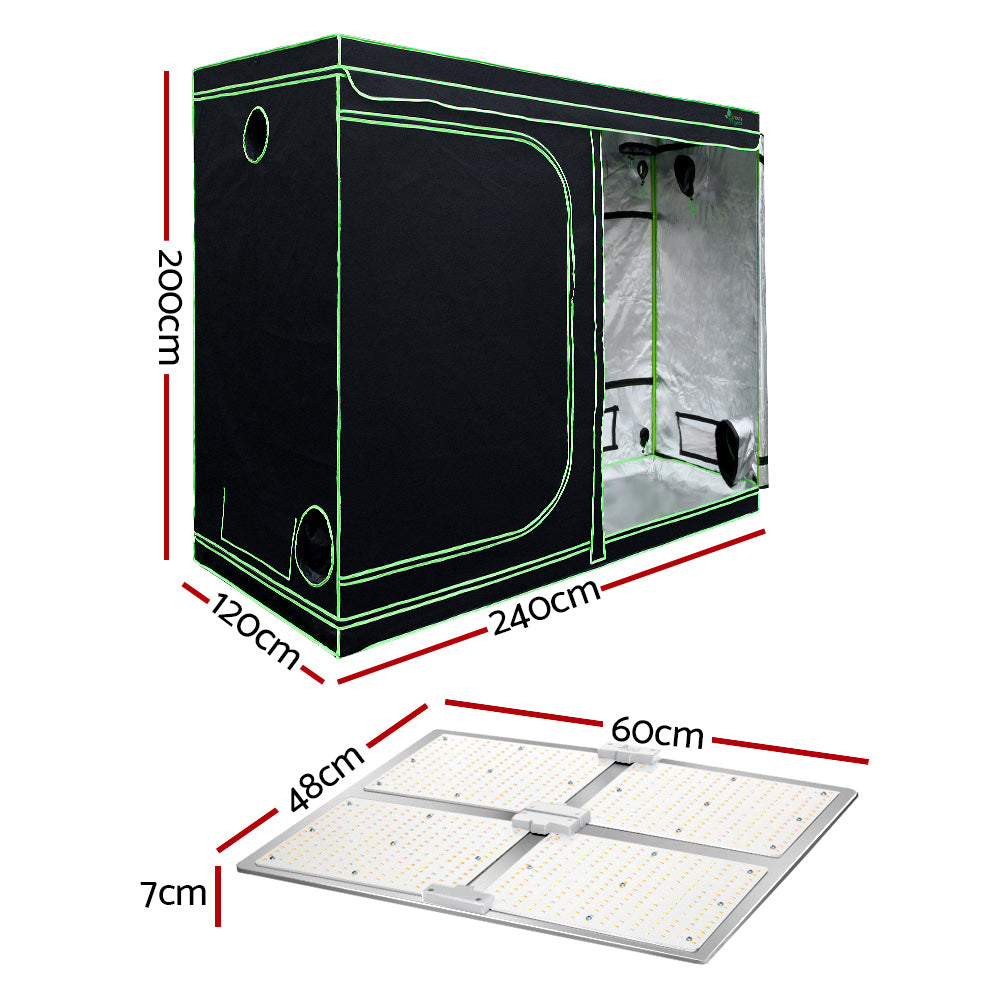 Grow Tent Light Kit 240x120x200CM 4500W LED Full Spectrum