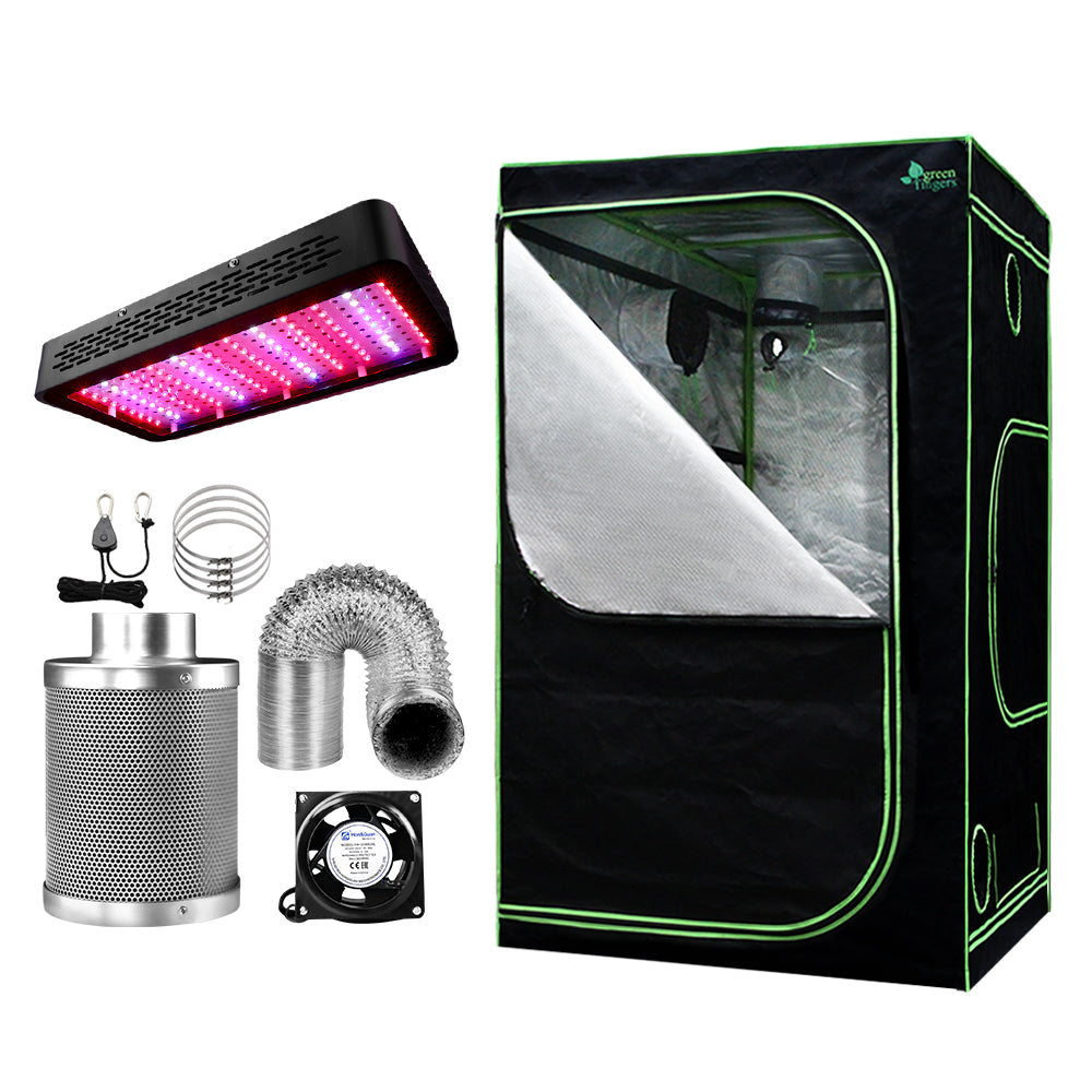 Grow Tent Light Kit 120x120x200cm 1200W LED 6" Vent Fan,Greenfingers Grow Tent Light Kit LED 1200W Full Spectrum 6" Vent