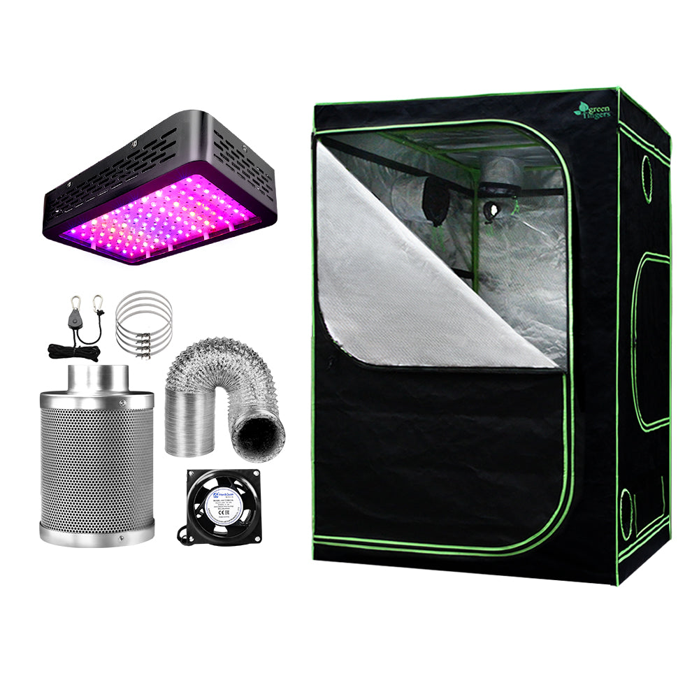 Grow Tent Light Kit 150x150x200CM 1000W LED 6" Vent Fan