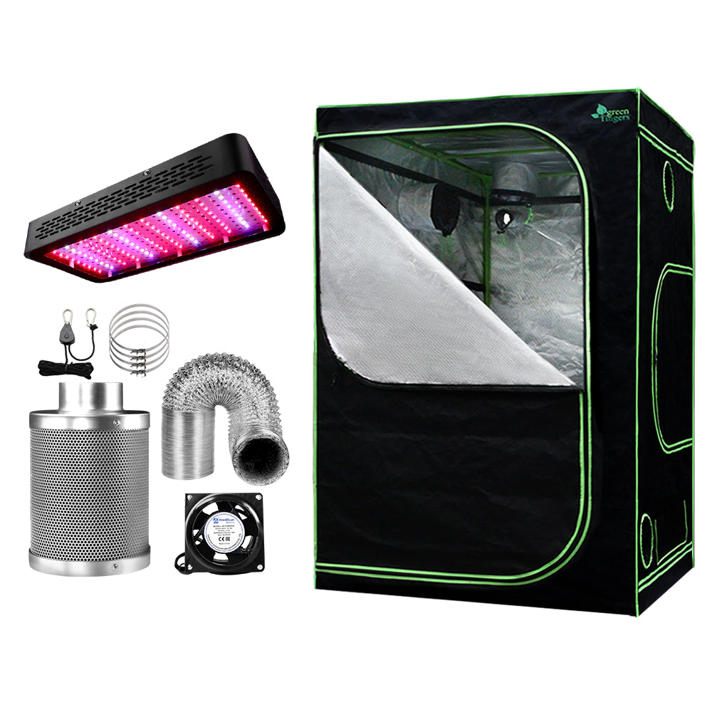 Grow Tent Light Kit 150x150x200CM 1200W LED 6" Vent Fan