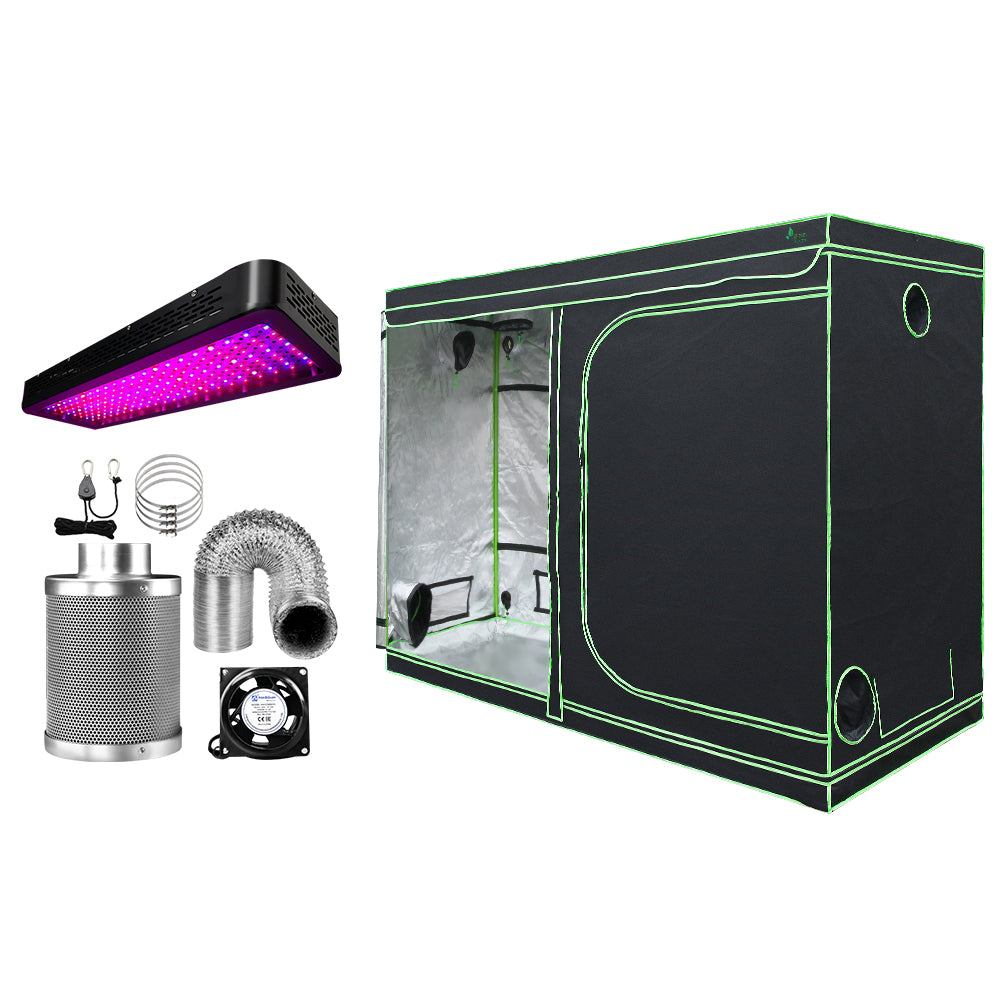 Grow Tent Light Kit 280x140x200CM 2000W LED 6" Vent Fan