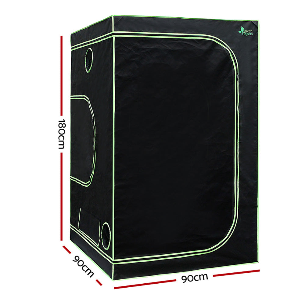 Grow Tent Light Kit 90x90x180CM 1000W LED 6" Vent Fan