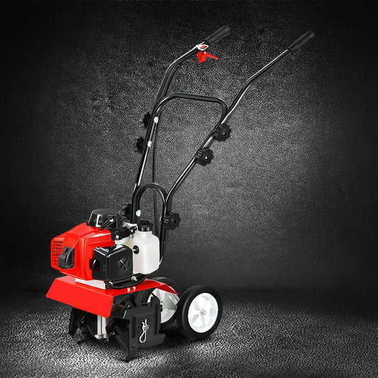 88CC Tiller Garden Cultivator Rototiller 4 Blades Soil Plower Rotary Hoe