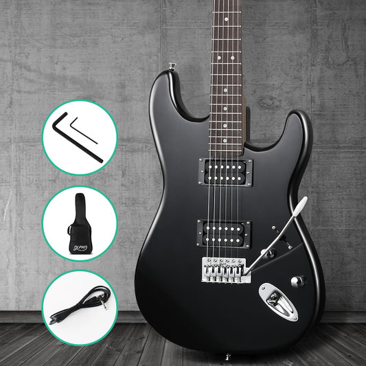 Electric Guitar Music String Instrument Rock Black Carry Bag Steel String