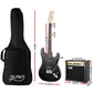 Electric Guitar And Amp Music String Instrument Rock Black Carry Bag Steel String