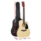 41 Inch Electric Acoustic Guitar Wooden Classical with Pickup Capo Tuner Bass Natural