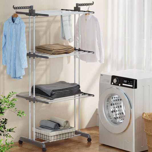 Clothes Drying Rack 173cm Coat Air Hanger Foldable