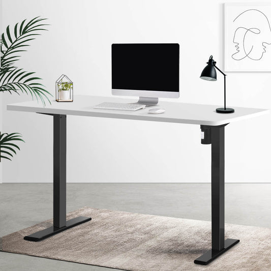 Electric Standing Desk Motorised Adjustable Sit Stand Desks Black White
