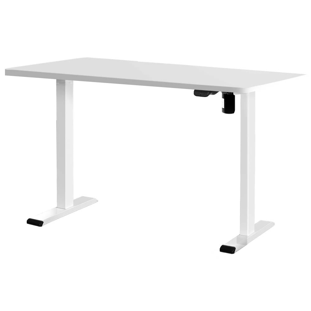 Electric Standing Desk Motorised Sit Stand Desks Table White 140cm