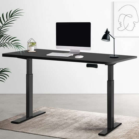Standing Desk Electric Height Adjustable Sit Stand Desks Table Black