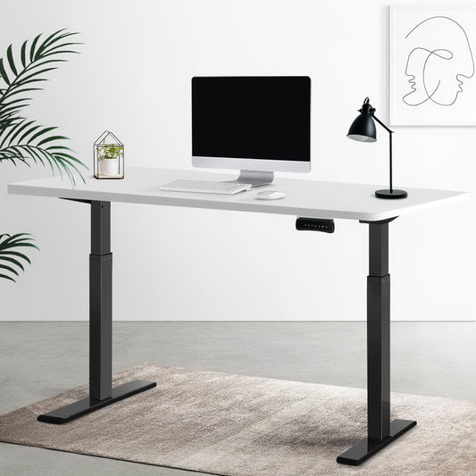 Standing Desk Electric Adjustable Sit Stand Desks Black White 140cm