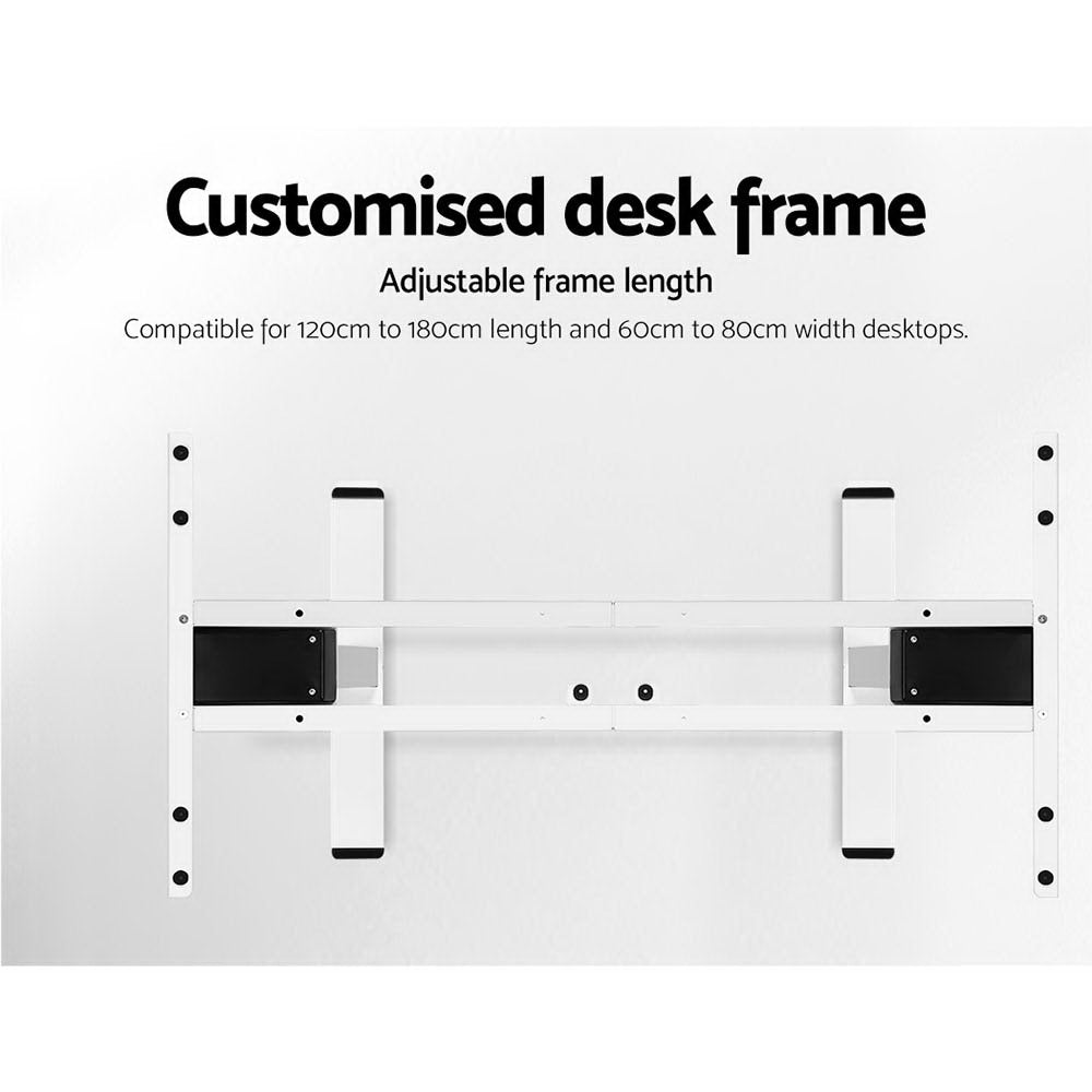 Standing Desk Electric Height Adjustable Sit Stand Desks White Black
