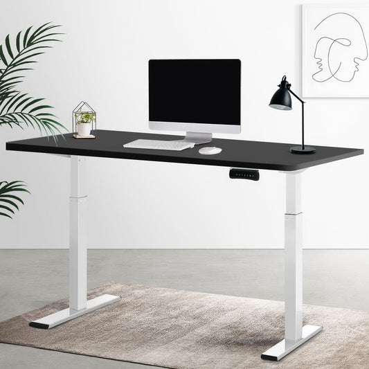 Standing Desk Electric Adjustable Sit Stand Desks White Black 140cm