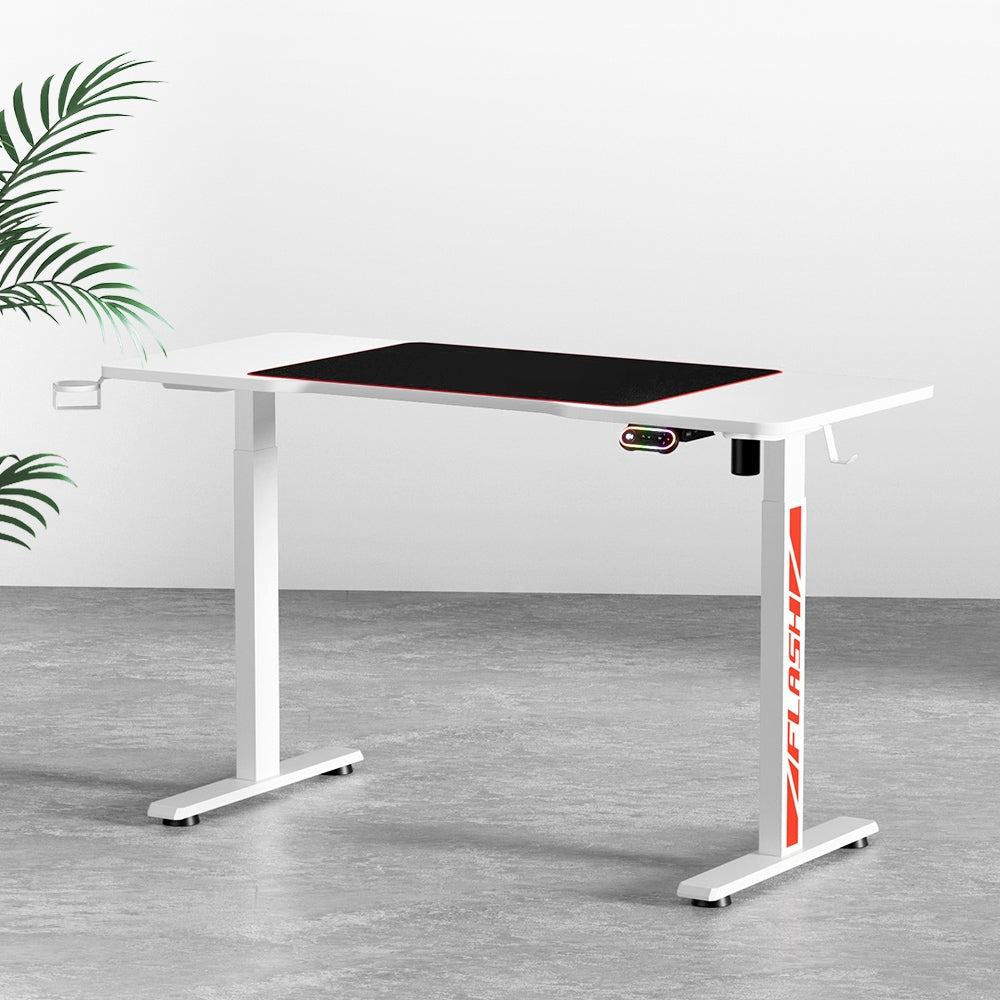 Artiss Standing Desk Motorised Gaming Desks White 140cm