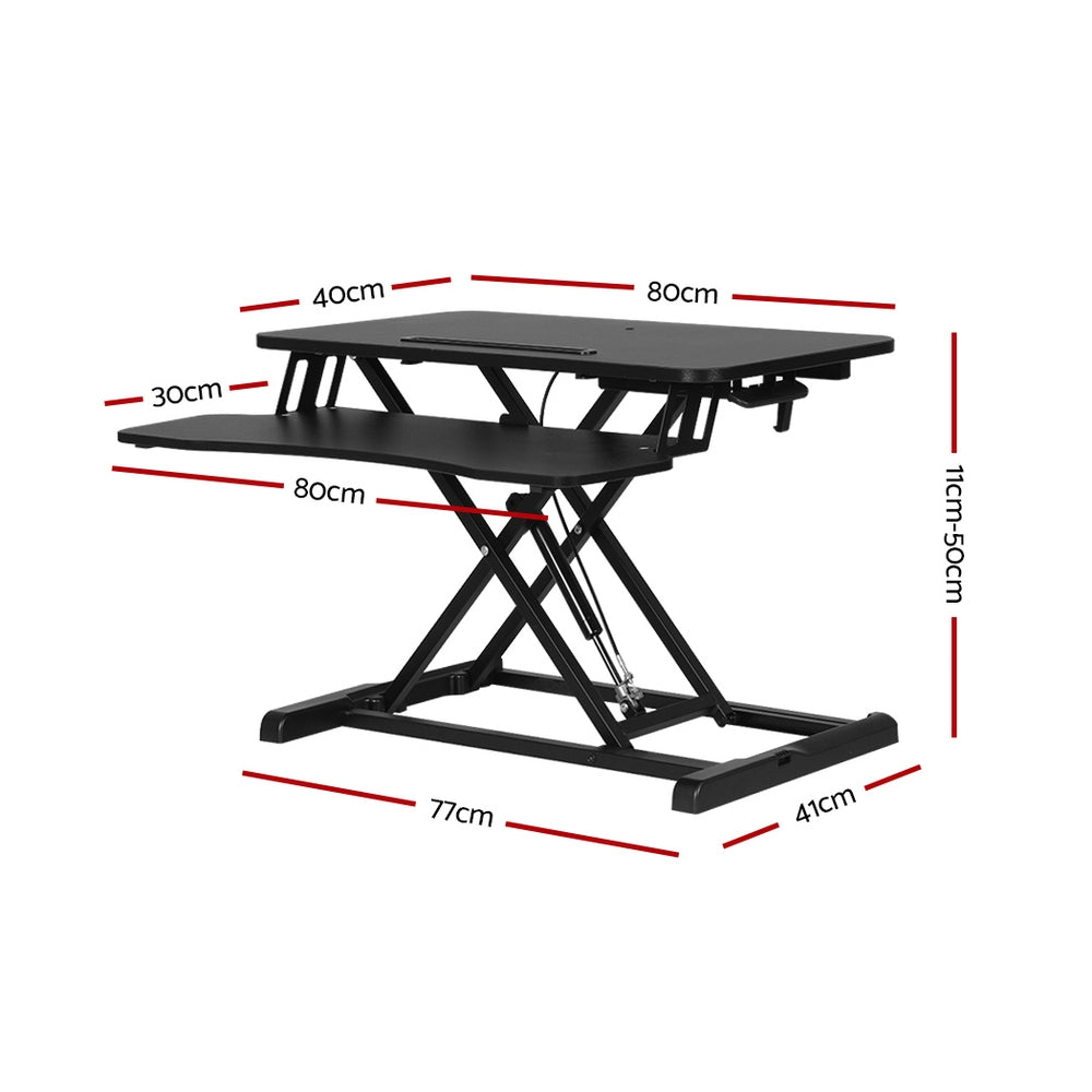 Standing Desk Riser Height Adjustable Sit Stand Computer Laptop Desktop