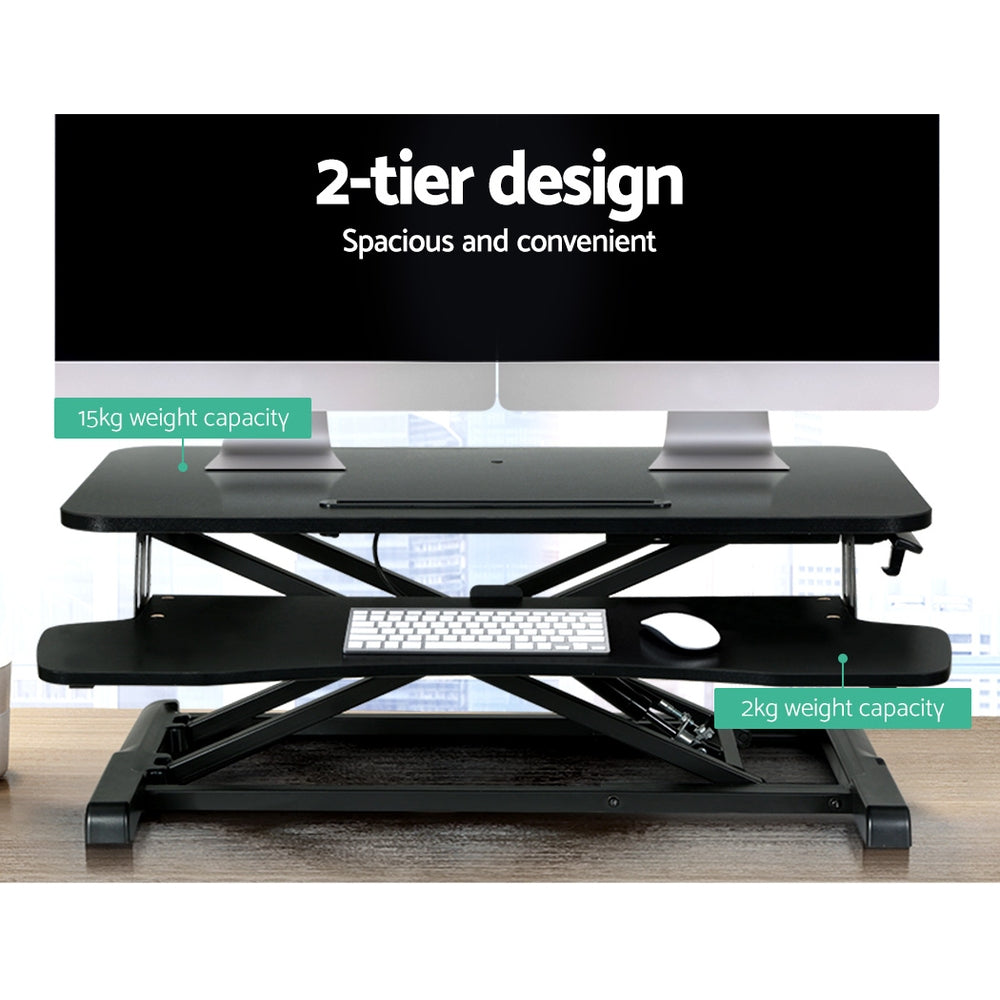 Standing Desk Riser Height Adjustable Sit Stand Computer Laptop Desktop