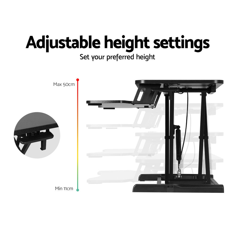 Standing Desk Riser Height Adjustable Sit Stand Computer Laptop Desktop