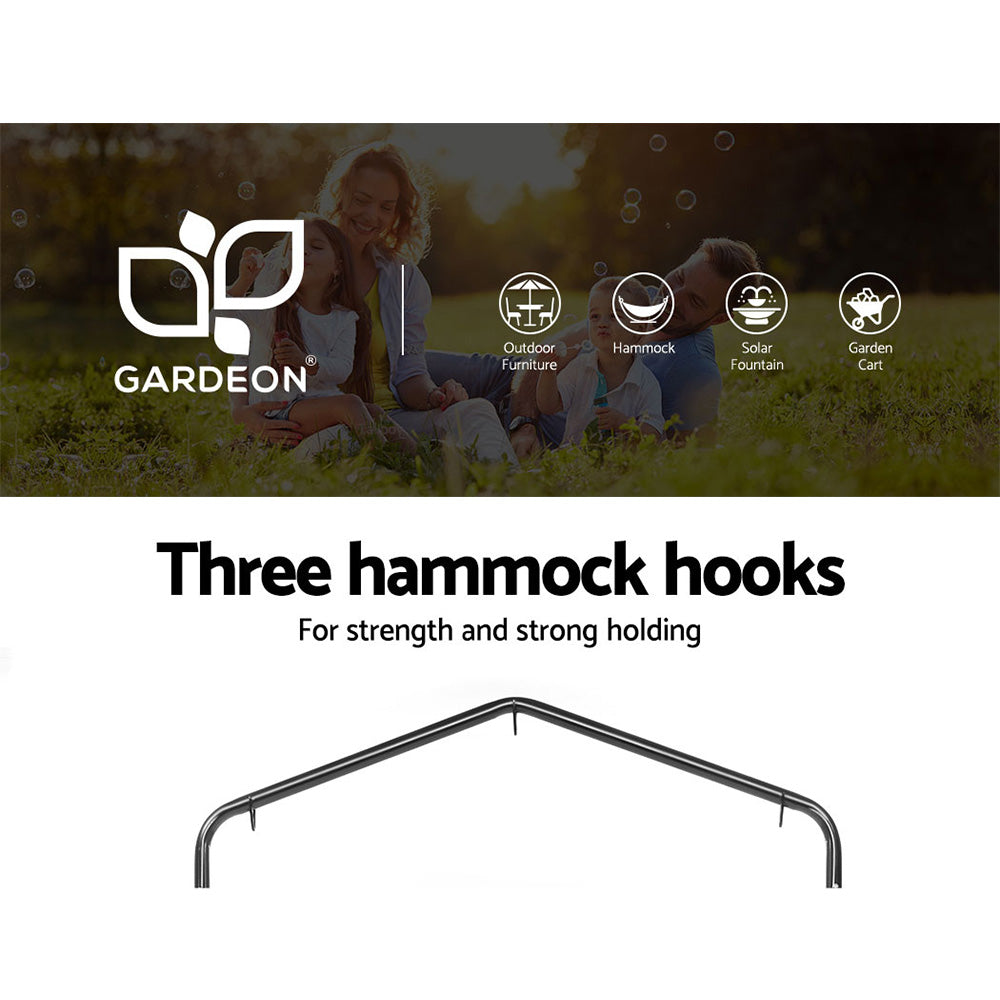 Outdoor Hammock Chair with Stand Swing Hanging Hammock with Pillow - Grey