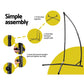 Hammock Chair with Steel Stand Macrame Outdoor Swinging - Cream