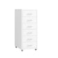 6 Tiers Steel Organiser Metal File Cabinet With Drawers Office Furniture White