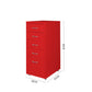 Filing Cabinet Files Storage Cabinets Steel Rack Home Office 5 Drawer Red