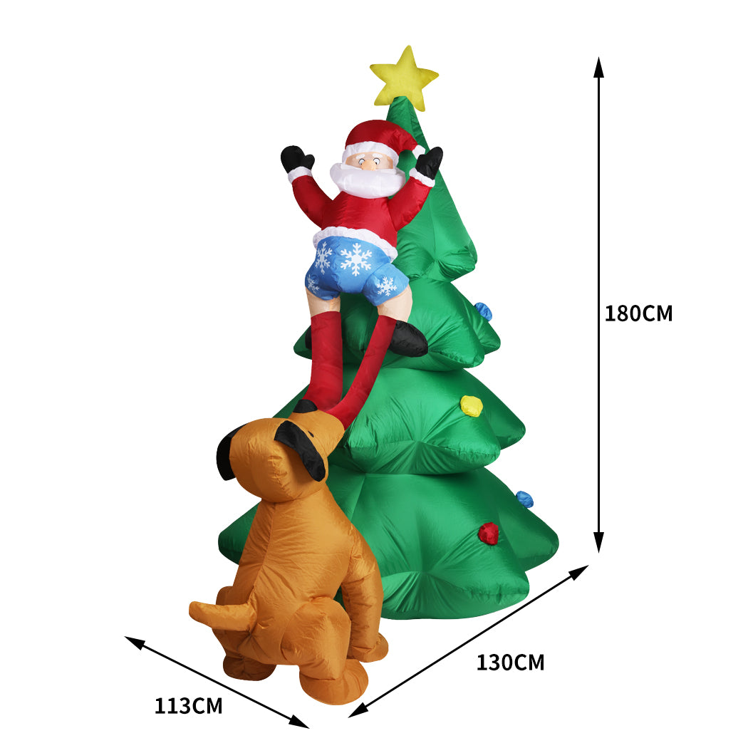 Gotcha Santa Snowman 1.8M Christmas Inflatable with LED Light Xmas Decoration Outdoor