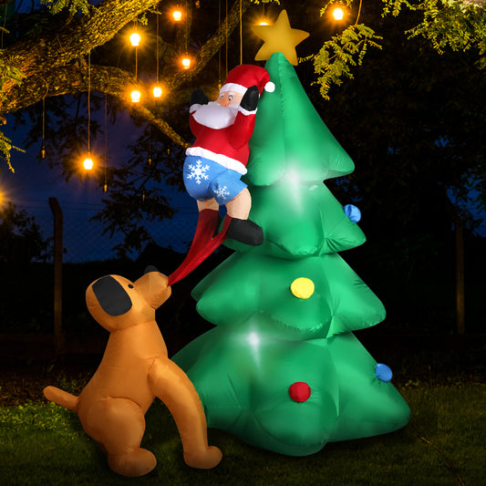 Gotcha Santa Snowman 1.8M Christmas Inflatable with LED Light Xmas Decoration Outdoor
