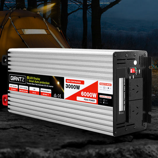 Power Inverter 3000W or 6000W Pure Sine Wave 12V-240V Camping Boat Caravan
