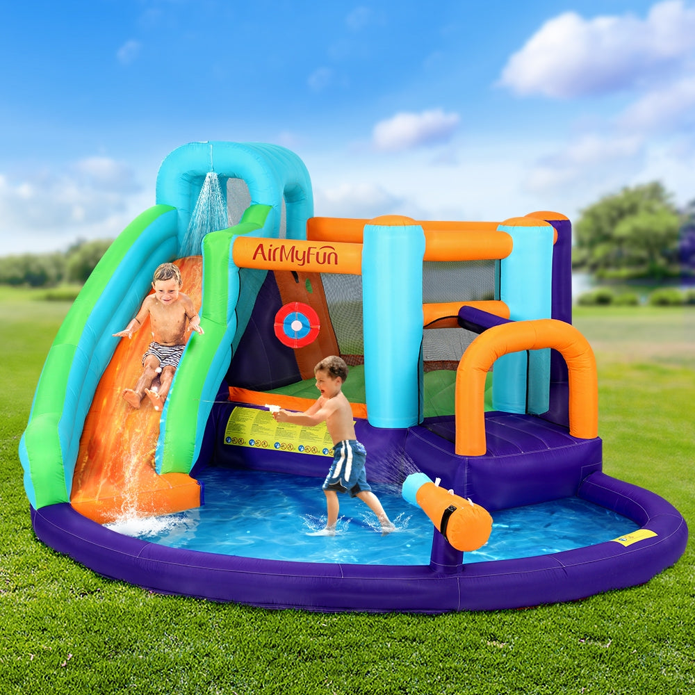 Inflatable Water Slide Kids Jumping Castle Splash Toy Outdoor Park