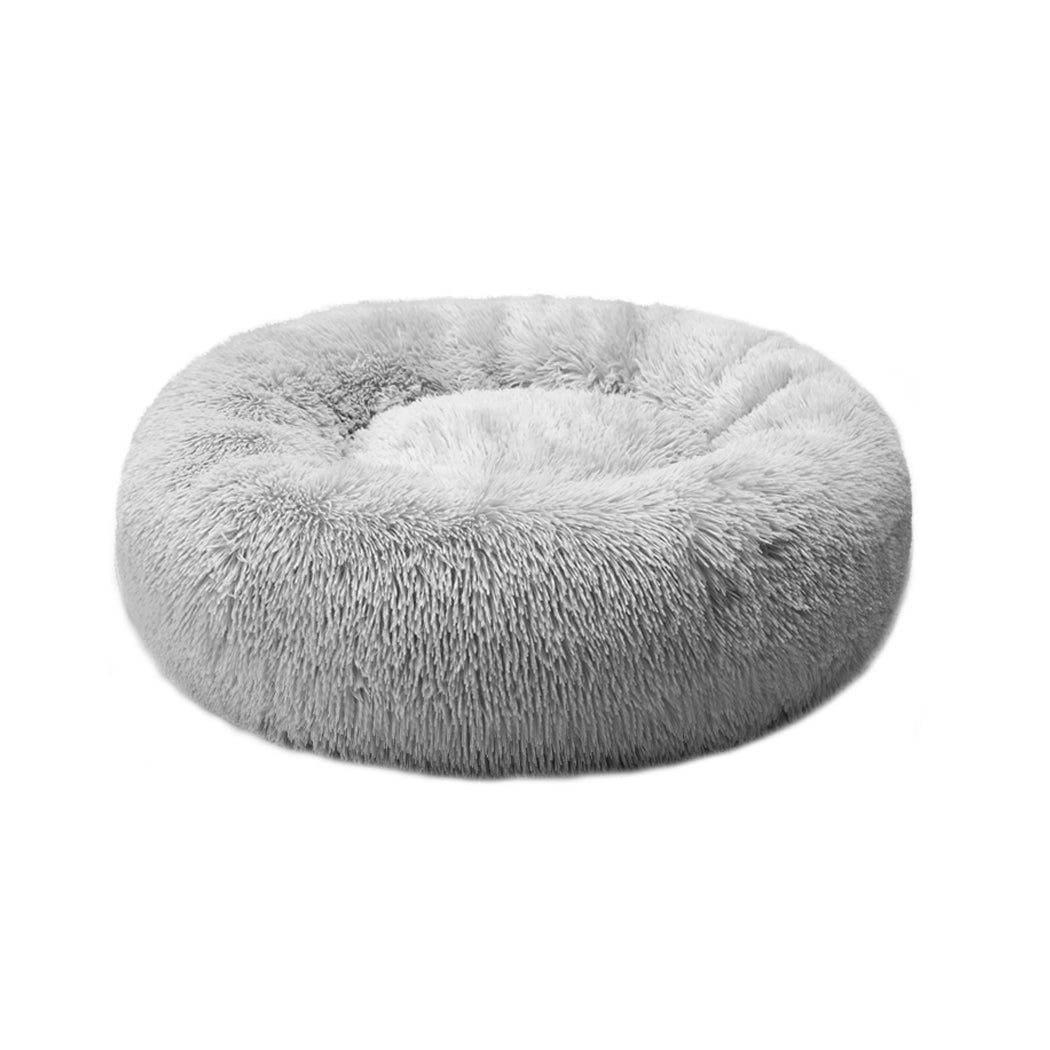Molossus Dog Beds Pet Calming Donut Nest Deep Sleeping Bed - Grey LARGE