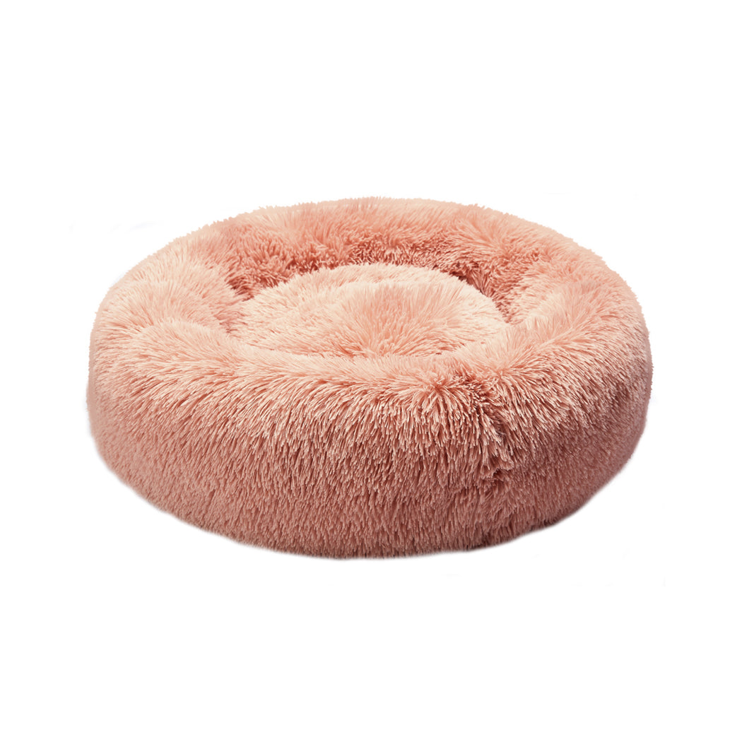 Molossus Dog Beds Pet Calming Donut Nest Deep Sleeping Bed - Pink LARGE