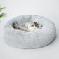 Molossus Dog Beds Pet Calming Donut Nest Deep Sleeping Bed - Grey MEDIUM