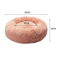 Molossus Dog Beds Pet Calming Donut Nest Deep Sleeping Bed - Pink MEDIUM