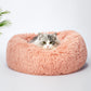 Molossus Dog Beds Pet Calming Donut Nest Deep Sleeping Bed - Pink MEDIUM
