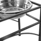 Dual Elevated Raised Stainless Steel Pet Dog Feeder Bowl Food Water Stand SMALL