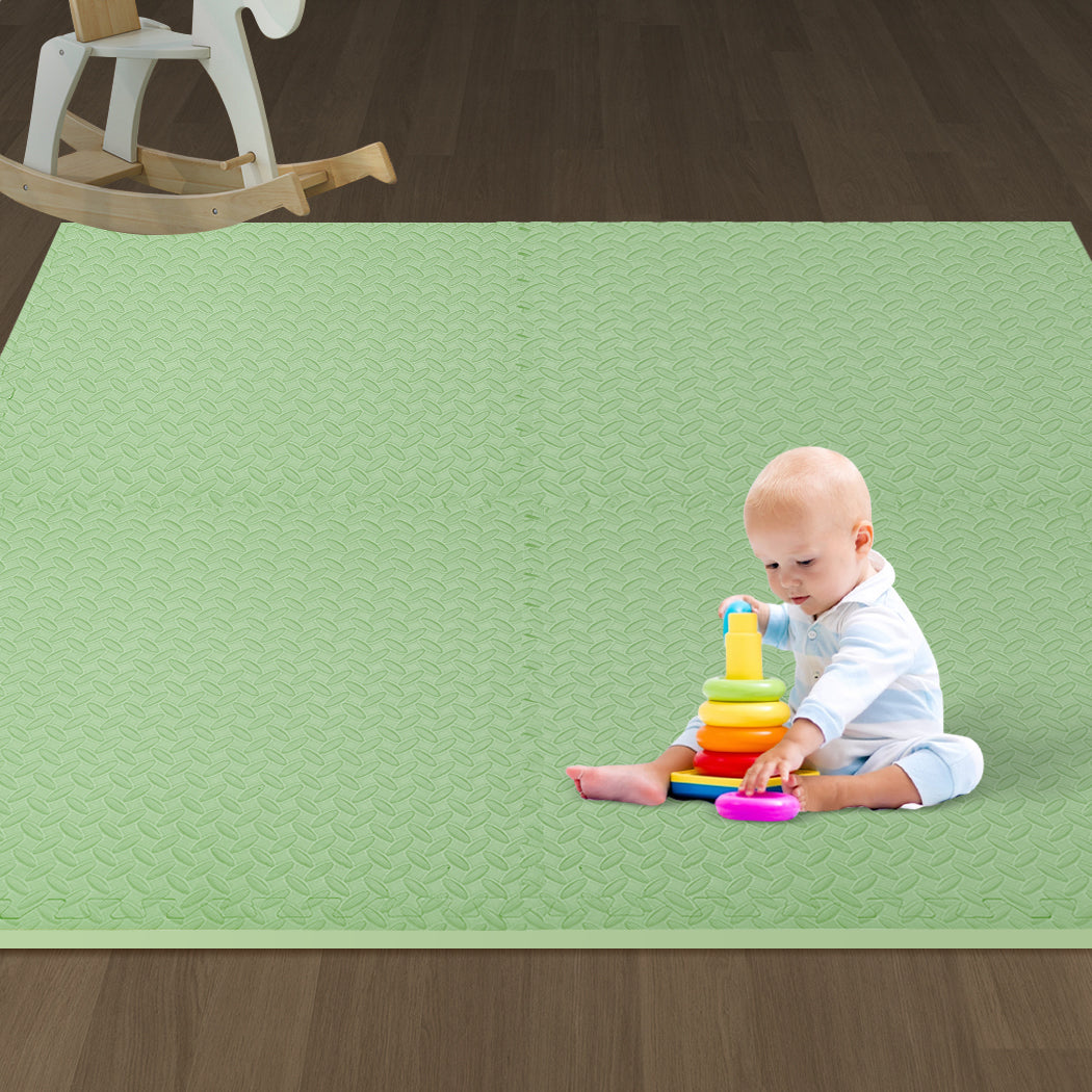 Kids Play Mat Floor Baby Crawling Mats Foldable Waterproof Carpet Green