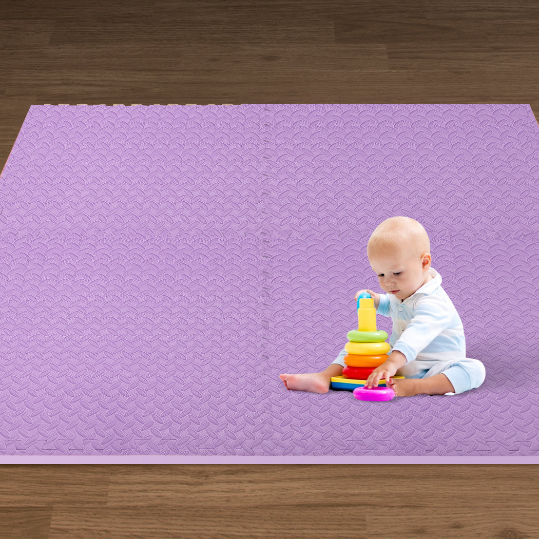 Kids Play Mat Floor Baby Crawling Mats Foldable Waterproof Carpet Purple
