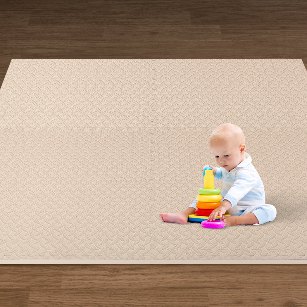Kids Play Mat Floor Baby Crawling Mats Foldable Waterproof Carpet White